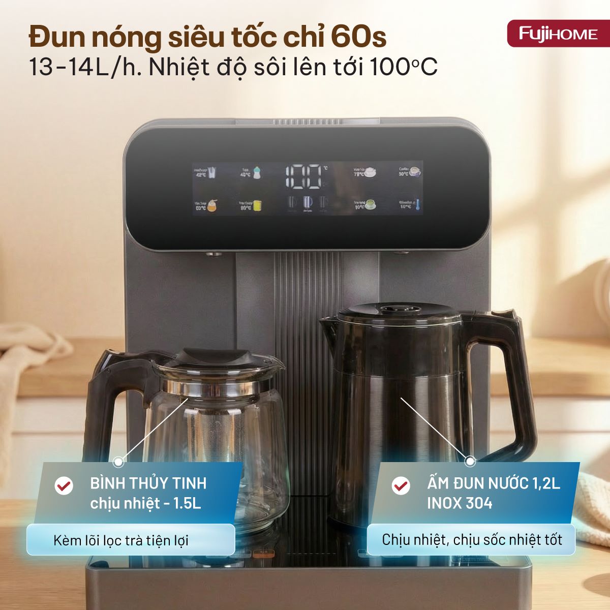 Sự tiện lợi của bộ ấm đun và ấm pha trà